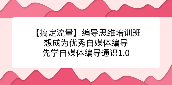 【搞定流量】编导思维培训班，想成为优秀自媒体编导先学自媒体编导通识1.0娅氪网创资源-网创项目资源站-副业项目-创业项目-搞钱项目娅氪网创资源