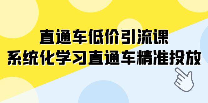 直通车-低价引流课，系统化学习直通车精准投放（14节课）娅氪网创资源-网创项目资源站-副业项目-创业项目-搞钱项目娅氪网创资源