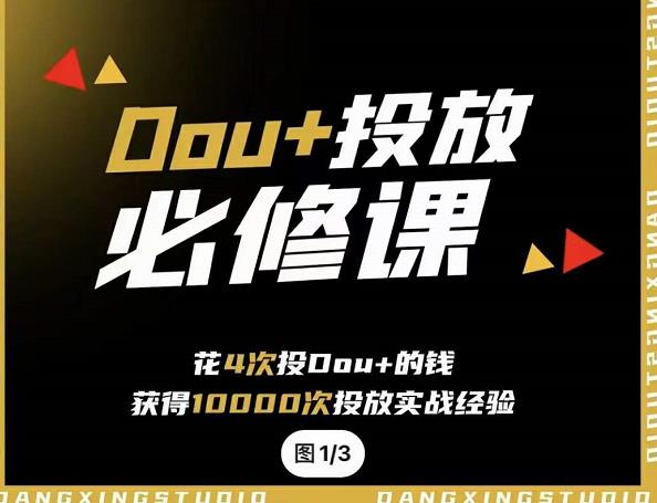 代同学DOU+投放训练营，用付费流量撬动大额自然流量，过得超额变现转化娅氪网创资源-网创项目资源站-副业项目-创业项目-搞钱项目娅氪网创资源