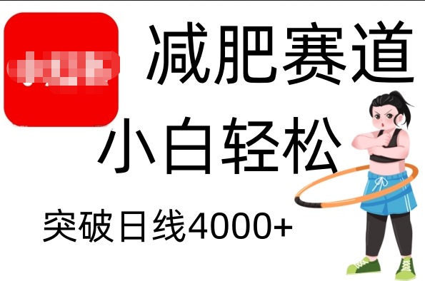 小红书减肥赛道,小白轻松日利润4000+娅氪网创资源-网创项目资源站-副业项目-创业项目-搞钱项目娅氪网创资源
