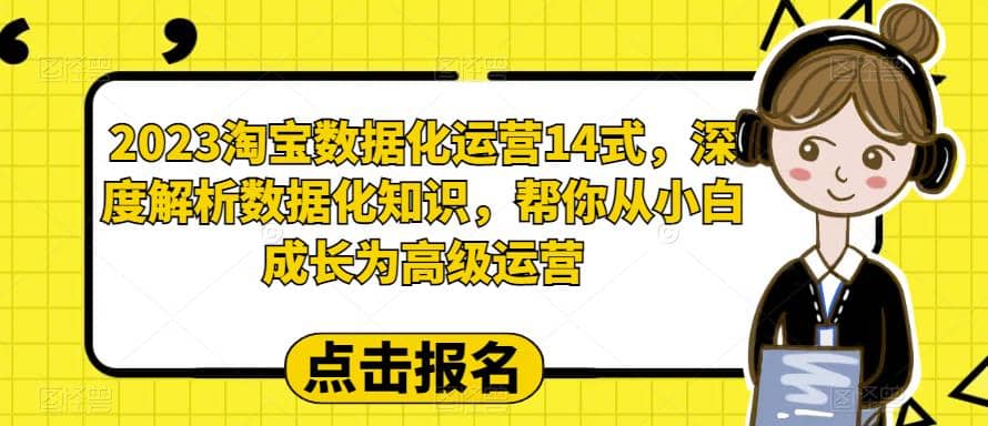 2023淘宝数据化-运营 14式,深度解析数据化知识,帮你从小白成长为高级运营娅氪网创资源-网创项目资源站-副业项目-创业项目-搞钱项目娅氪网创资源