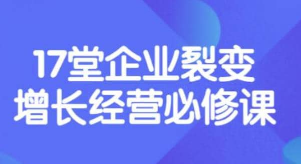 《盈利增长17堂必修课》企业裂变增长的经营智慧，带你了解增长的本质娅氪网创资源-网创项目资源站-副业项目-创业项目-搞钱项目娅氪网创资源