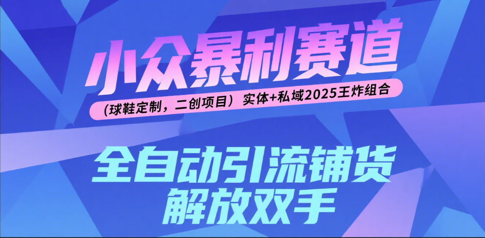 楠—小众暴利赛道（球鞋定制，二创项目）实体+私域2025王炸组合娅氪网创资源-网创项目资源站-副业项目-创业项目-搞钱项目娅氪网创资源