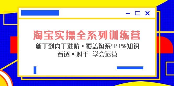淘宝实操全系列训练营 新手到高手进阶·覆盖·99%知识 看透·对手 学会运营娅氪网创资源-网创项目资源站-副业项目-创业项目-搞钱项目娅氪网创资源