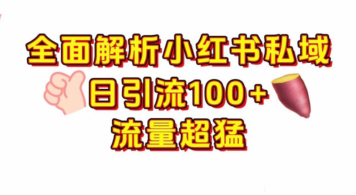 小红书私域引流 每天加100+网创吧-网创项目资源站-副业项目-创业项目-搞钱项目网创吧