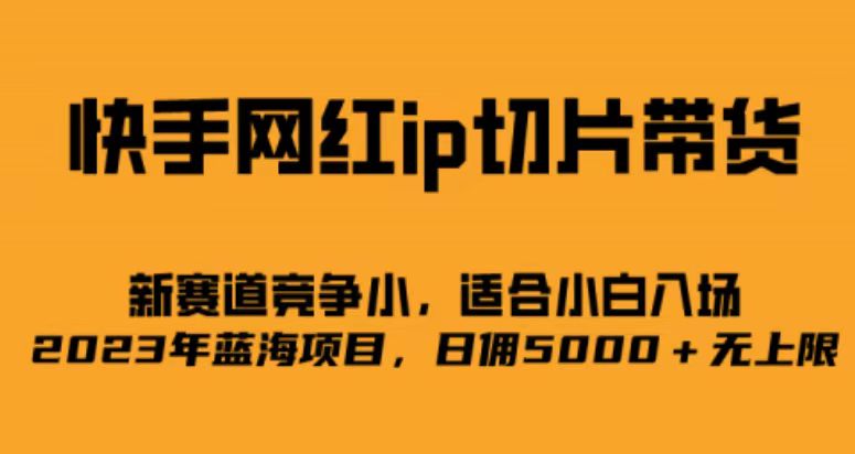 快手网红ip切片新赛道，竞争小事，适合小白 2023蓝海项目娅氪网创资源-网创项目资源站-副业项目-创业项目-搞钱项目娅氪网创资源