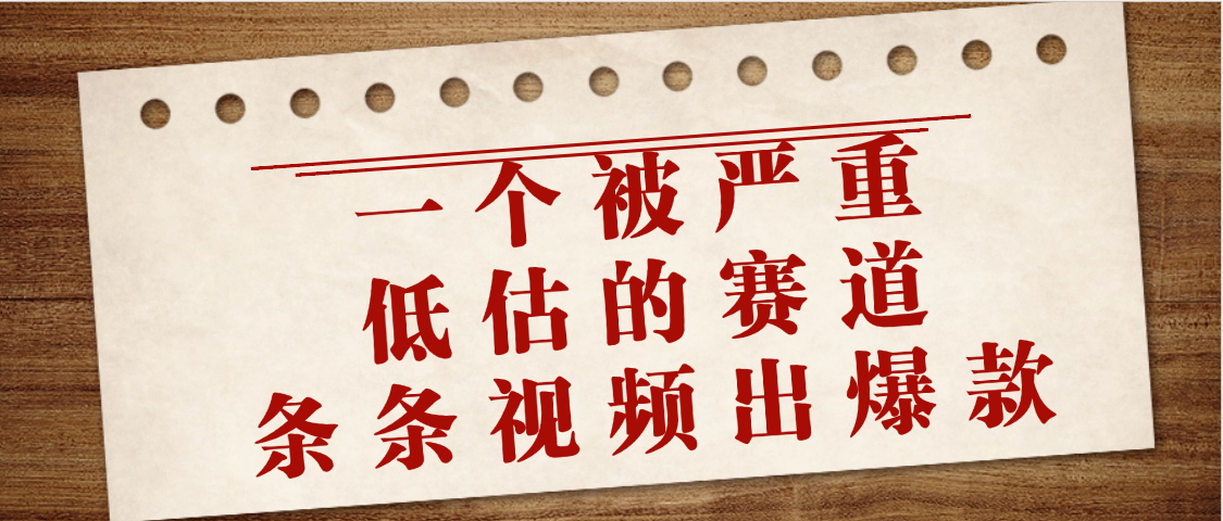 一个被严重低估的赛道,条条视频出爆款,一个月变现3万+娅氪网创资源-网创项目资源站-副业项目-创业项目-搞钱项目娅氪网创资源