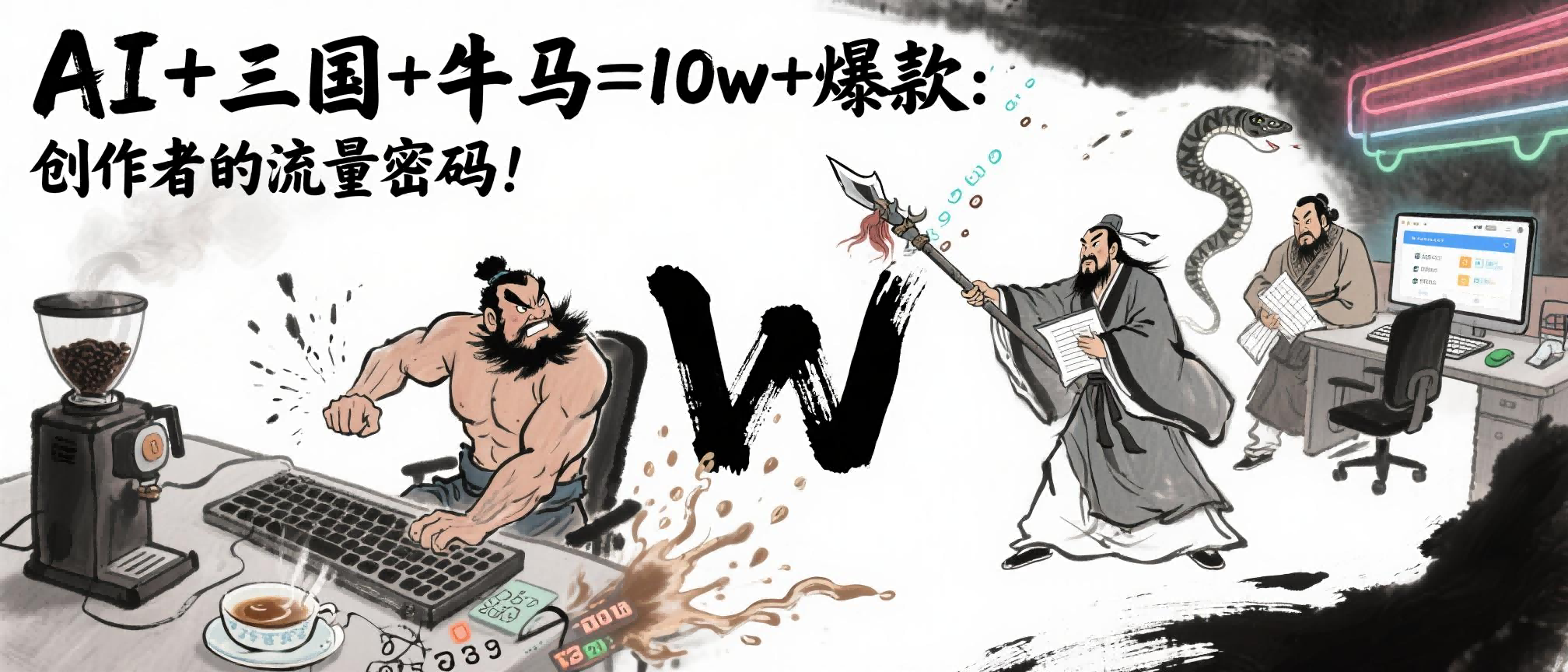 AI+三国+牛马=10w+爆款:创作者的流量密码!娅氪网创资源-网创项目资源站-副业项目-创业项目-搞钱项目娅氪网创资源