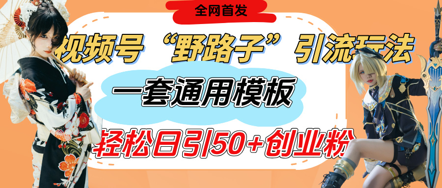 视频号“野路子”玩法，评论区疯狂截流，一套模板单日单号引流50+创业粉娅氪网创资源-网创项目资源站-副业项目-创业项目-搞钱项目娅氪网创资源