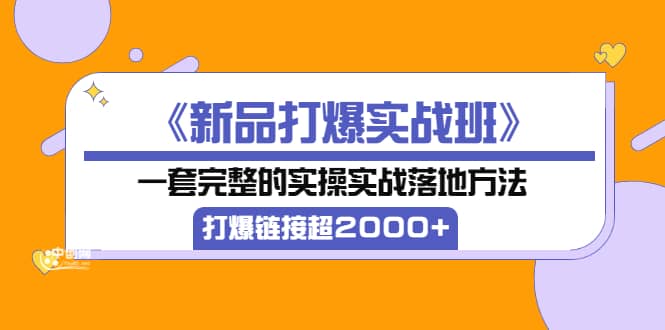 《新品打爆实战班》一套完整的实操实战落地方法，打爆链接超2000+（38节课)娅氪网创资源-网创项目资源站-副业项目-创业项目-搞钱项目娅氪网创资源