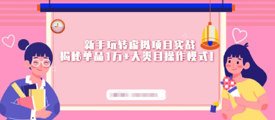 新手玩转虚拟项目实战，揭秘单品1万+大类目操作模式【视频课程】娅氪网创资源-网创项目资源站-副业项目-创业项目-搞钱项目娅氪网创资源