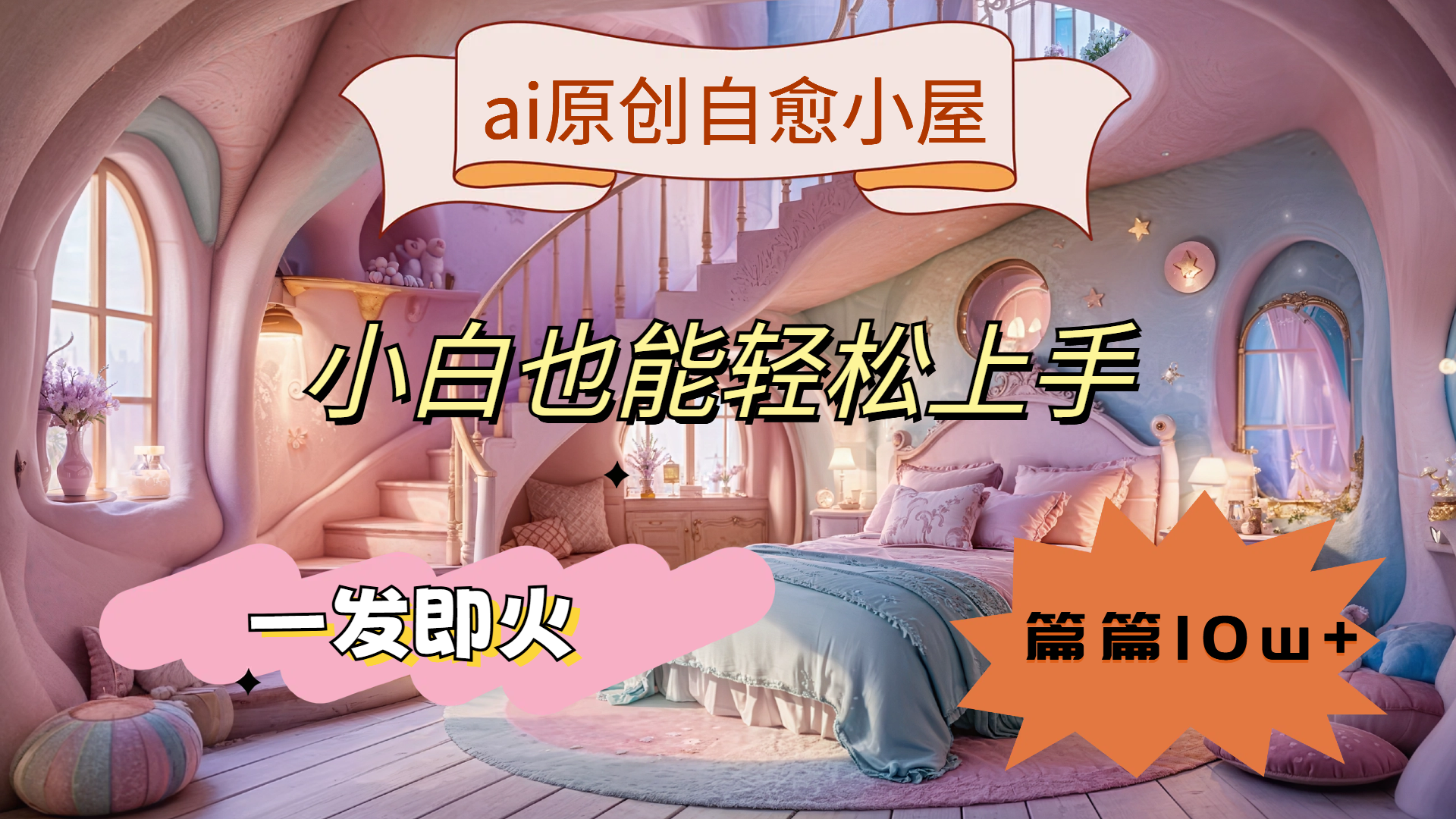 ai原创治愈小屋，小白也能轻松上手，一发即火，篇篇10w+娅氪网创资源-网创项目资源站-副业项目-创业项目-搞钱项目娅氪网创资源