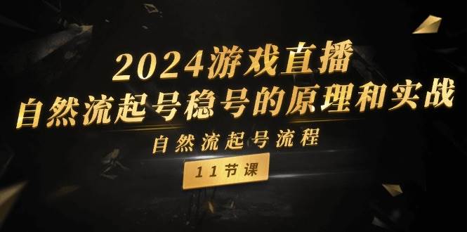 2024游戏直播-自然流起号稳号的原理和实战，自然流起号流程（11节）娅氪网创资源-网创项目资源站-副业项目-创业项目-搞钱项目娅氪网创资源