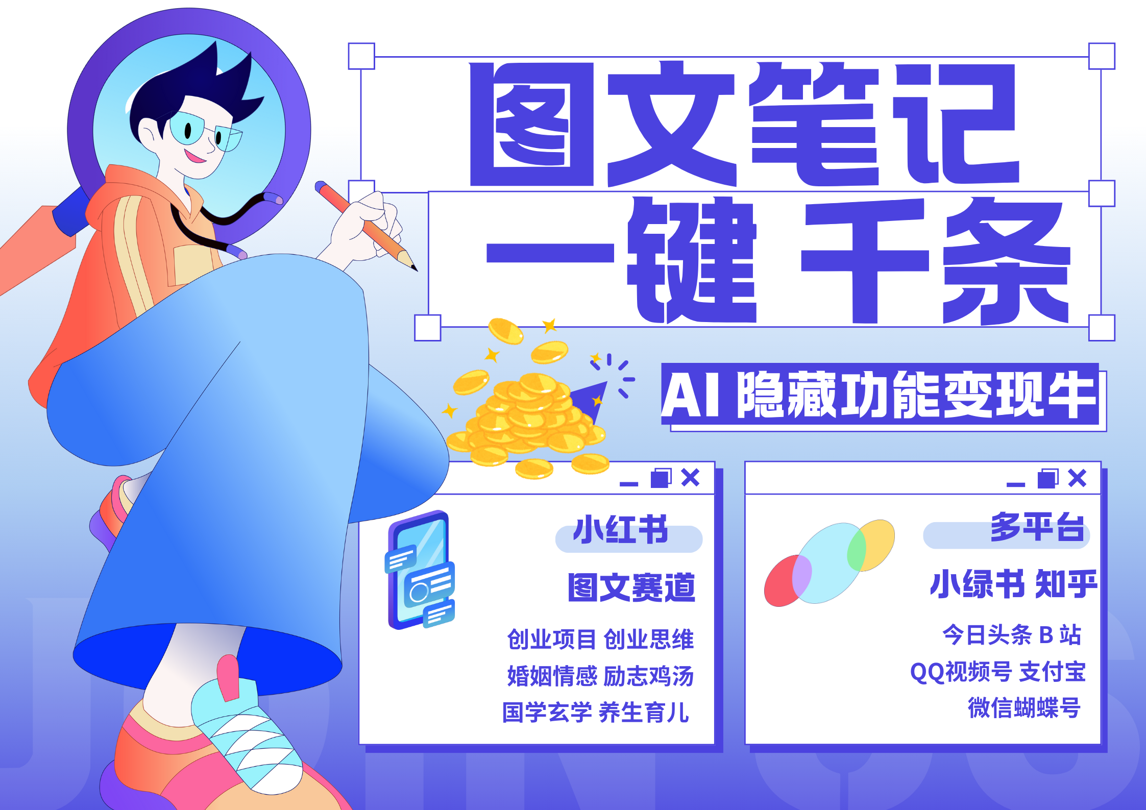 小红书小绿书 秒生图文一键千条 轻松变现3W+娅氪网创资源-网创项目资源站-副业项目-创业项目-搞钱项目娅氪网创资源