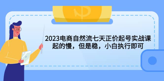 2023电商自然流七天正价起号实战课：起的慢，但是稳，小白执行即可娅氪网创资源-网创项目资源站-副业项目-创业项目-搞钱项目娅氪网创资源
