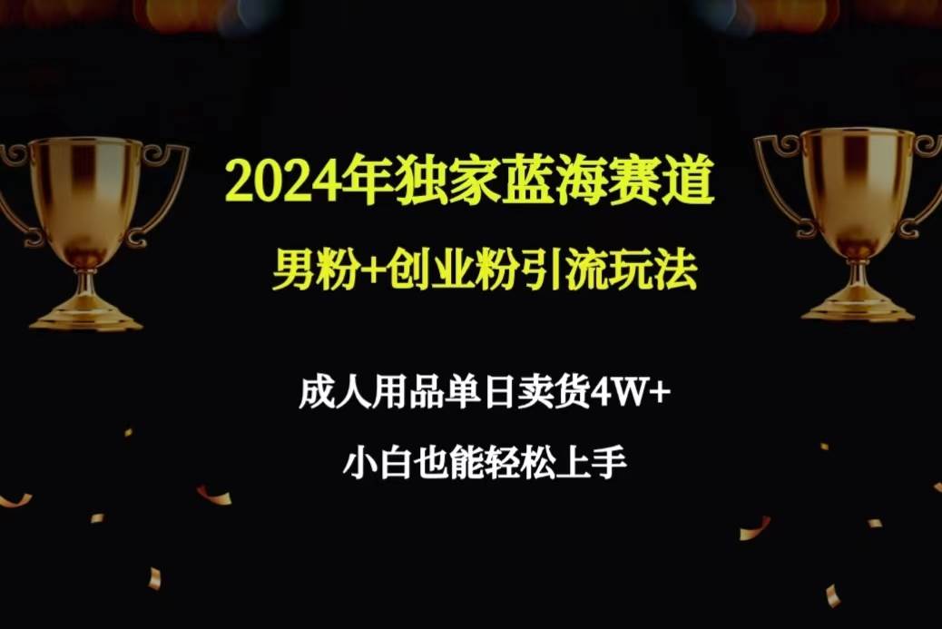 2024年独家蓝海赛道男粉+创业粉引流玩法，成人用品单日卖货4W+保姆教程娅氪网创资源-网创项目资源站-副业项目-创业项目-搞钱项目娅氪网创资源