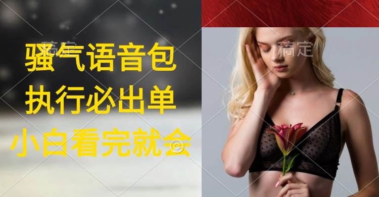 执行就出单，日入2000+，超火骚气语音包，小白看完课程就能马上实操娅氪网创资源-网创项目资源站-副业项目-创业项目-搞钱项目娅氪网创资源