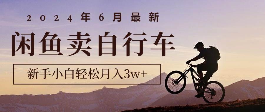 2024年6月最新闲鱼卖自行车，新手小白轻松月入3w+项目娅氪网创资源-网创项目资源站-副业项目-创业项目-搞钱项目娅氪网创资源